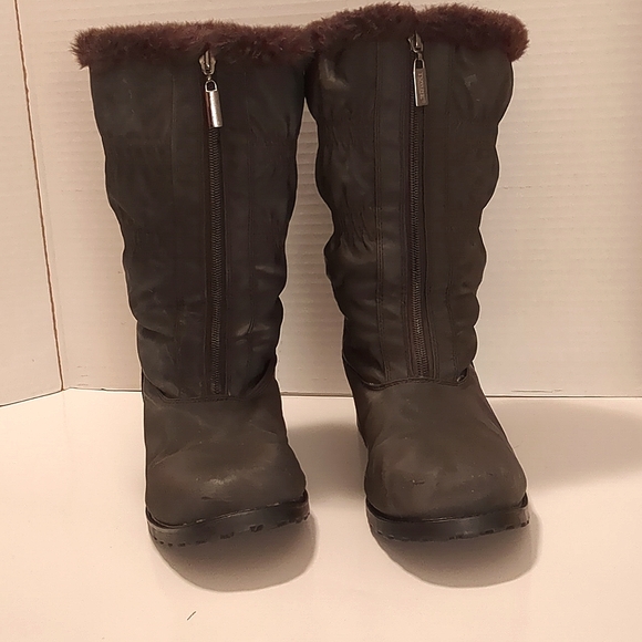 London Fog Weather Proof Brown Winter Boots 11W - Picture 1 of 9